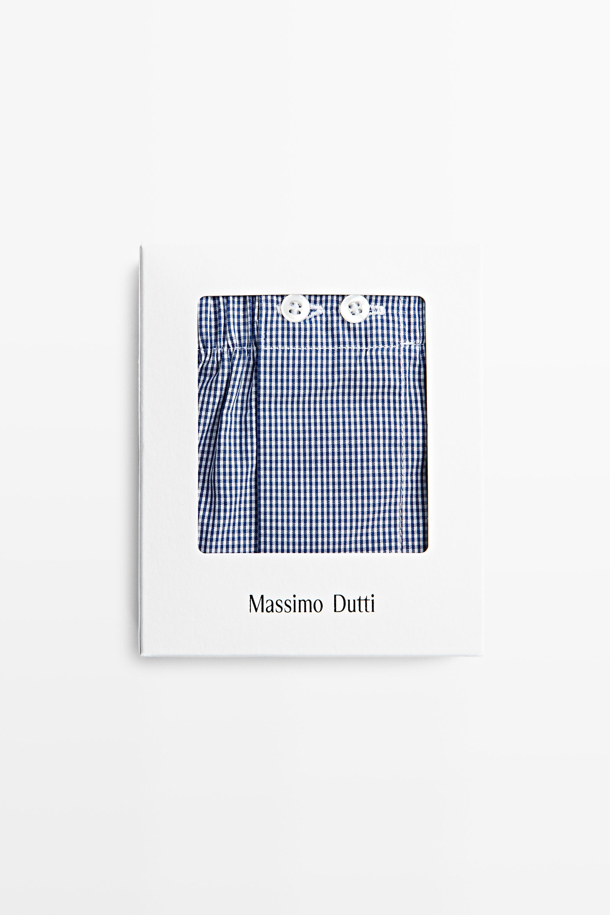100% cotton micro-check boxers